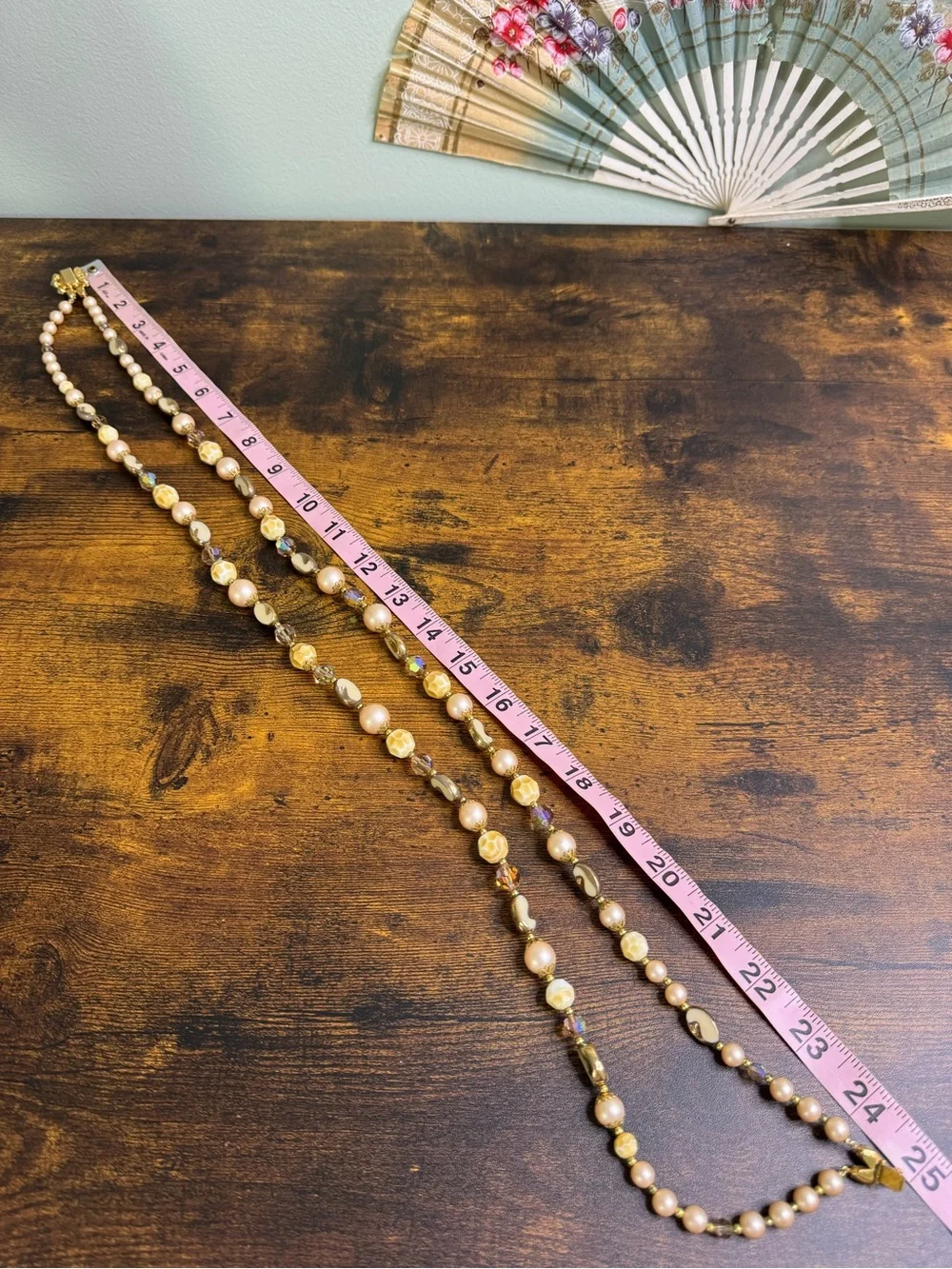 Boucher LeC Le Couturier Vintage Necklace Beaded Double Strand AB Crystal 1960’s - Picture 15 of 16